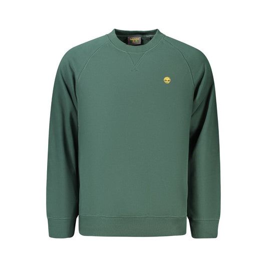 Sweatshirt by Timberland for men in cotton green features an provocated silhouette, detailed with a provocated and a refined crew neckline for a sophisticated aesthetic.