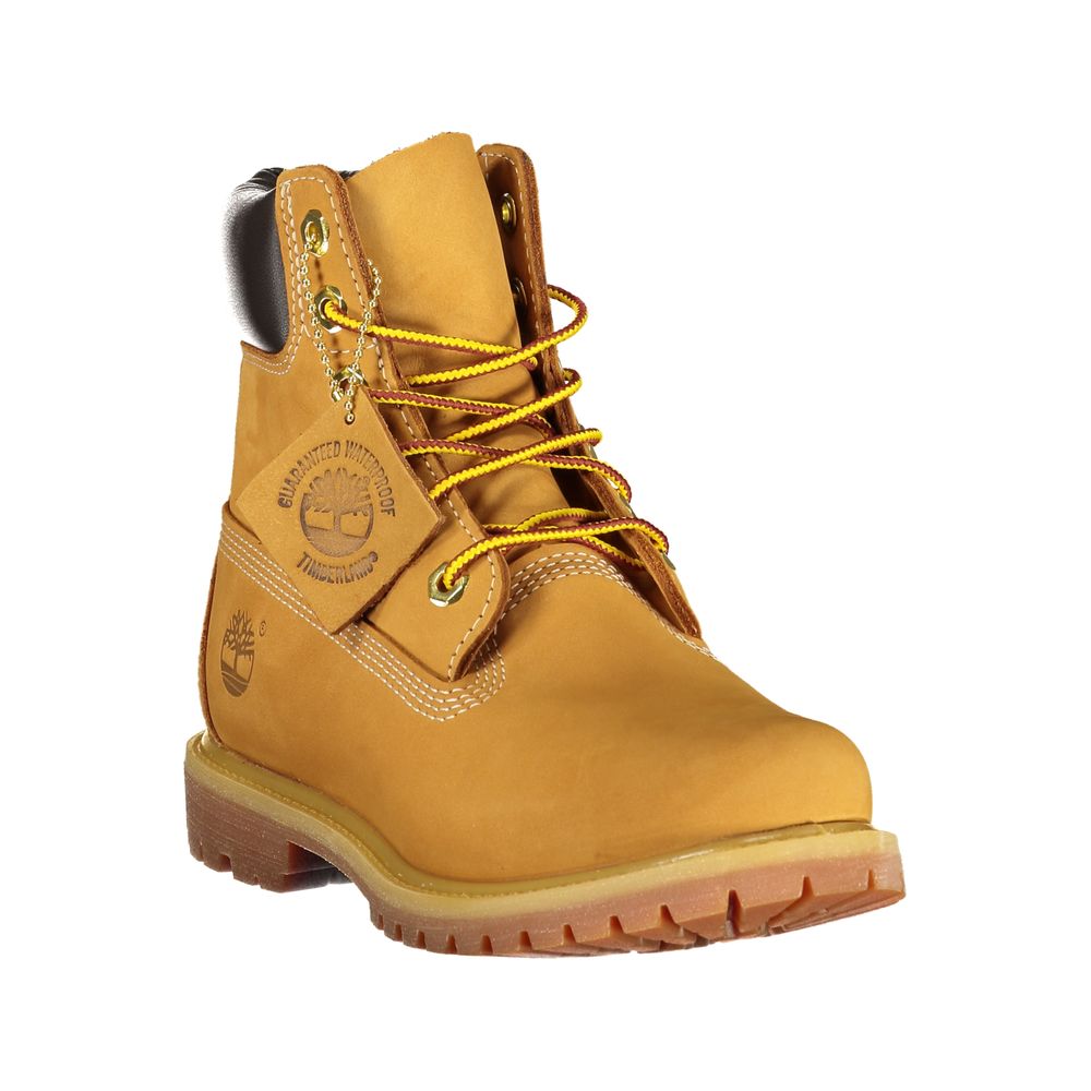 Lace-Up Ankle Boots by Timberland for women in polyester yellow & print features an high-performance silhouette, showcasing the sophisticated design of the Women's Polyester Lace-Up Ankle Boots with a and a refined .