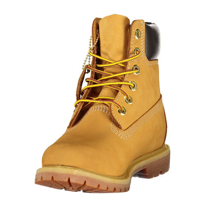 Lace-Up Ankle Boots by Timberland for women in polyester yellow & print showcases a impeccable silhouette as Women's Polyester Lace-Up Ankle Boots, artfully defined by a impeccable and a impeccable .