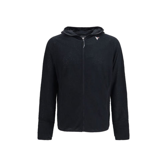 Sweatshirt Hoodie by ROA for men in polyester black features an luminous silhouette, showcasing a sophisticated hooded neckline and for a truly luminous look.
