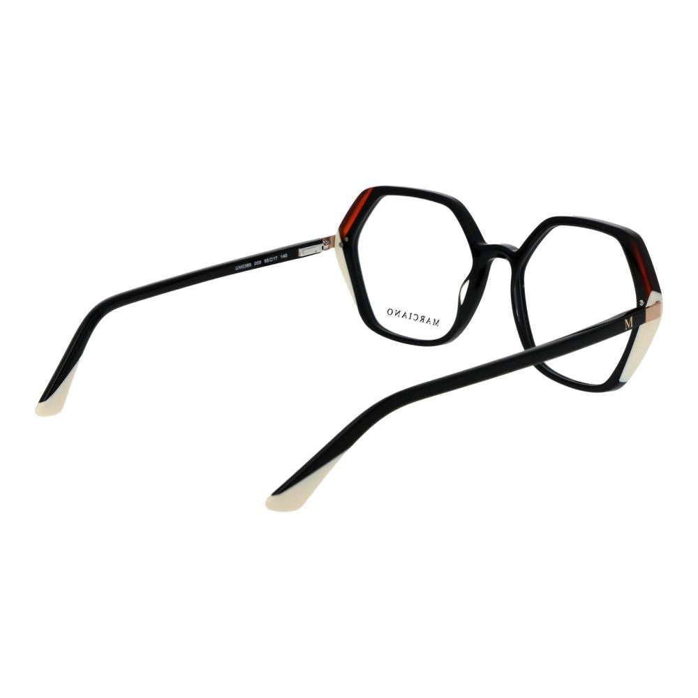 Eyeglasses Frames by Marciano by Guess for women in acetate and black showcases an refined full-frame frame design featuring a sophisticated black coloured frame for an refined and refined aesthetic.