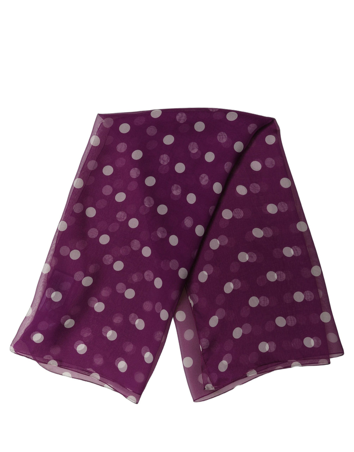 Dolce & Gabbana Purple White Polka Dot Square Foulard Scarf