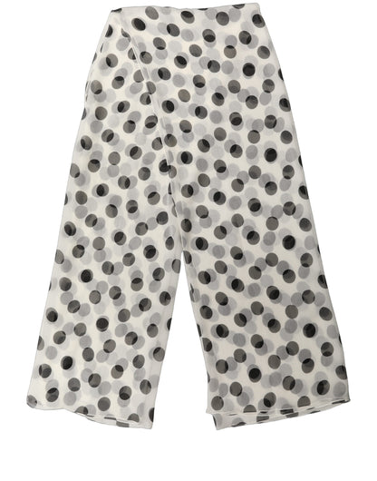 Dolce & Gabbana White Black Polka Dot Shawl Stole Scarf