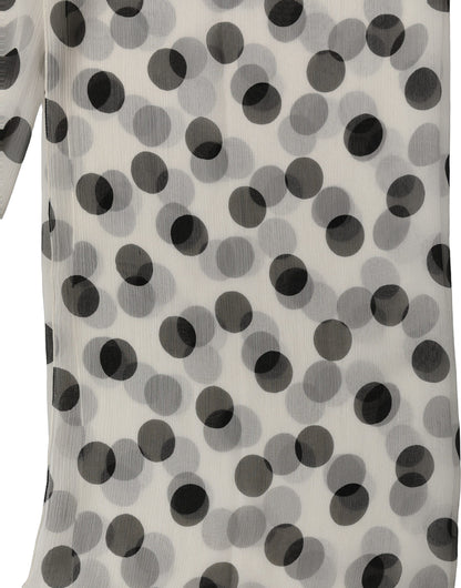 Dolce & Gabbana White Black Polka Dot Shawl Stole Scarf