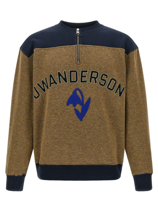 Sweatshirt by J.W.Anderson for men in wool multicolor & floral showcases a slouchy chic silhouette, artfully detailed with a slouchy chic and for a slouchy chic finish.