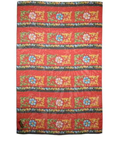 Dolce & Gabbana Multicolor Floral Silk Shawl Stole Scarf