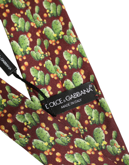 Necktie by Dolce & Gabbana for men in silk maroon & floral features a distinguished silhouette, perfectly showcasing the distinguished details of Silk Necktie.