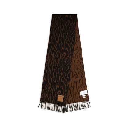Ganni Brown Wool Oves Aries Scarf