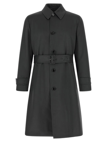 Lardini Gray Virgin Wool Coat