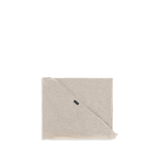 Brunello Cucinelli Capra Hircus Cashmere & Nickel Triangular Fringes Scarf - Beige Signature