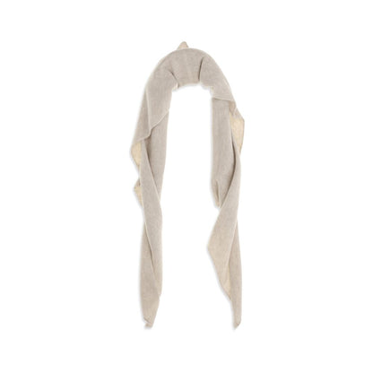 Brunello Cucinelli Capra Hircus Cashmere & Nickel Triangular Fringes Scarf - Beige Signature