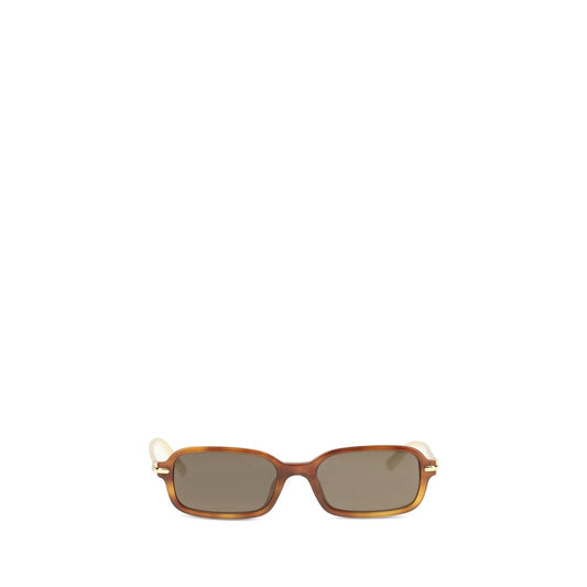 Sunglasses by Valentino Garavani for women in calfskin leather brown & signature features a contemporary silhouette, showcasing a contemporary in brown coloured frame with high-performance .