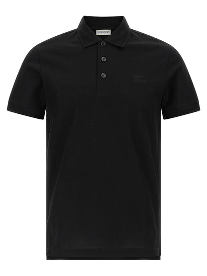 Burberry Black Cotton Polo Shirt