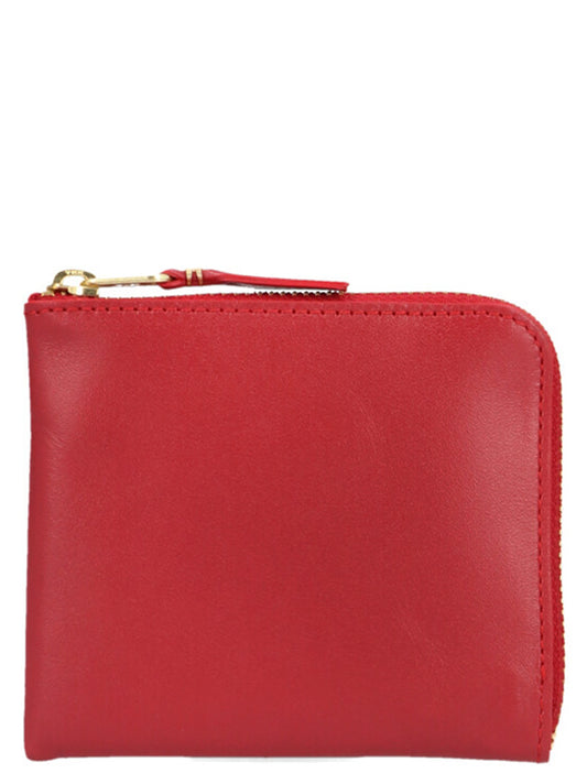 Cardholder Card Case by Comme Des Garçons for unisex in calfskin leather red features a distinguished silhouette, showcasing the distinguished design of the Calfskin Leather Cardholder Card Case with refined card-organization.