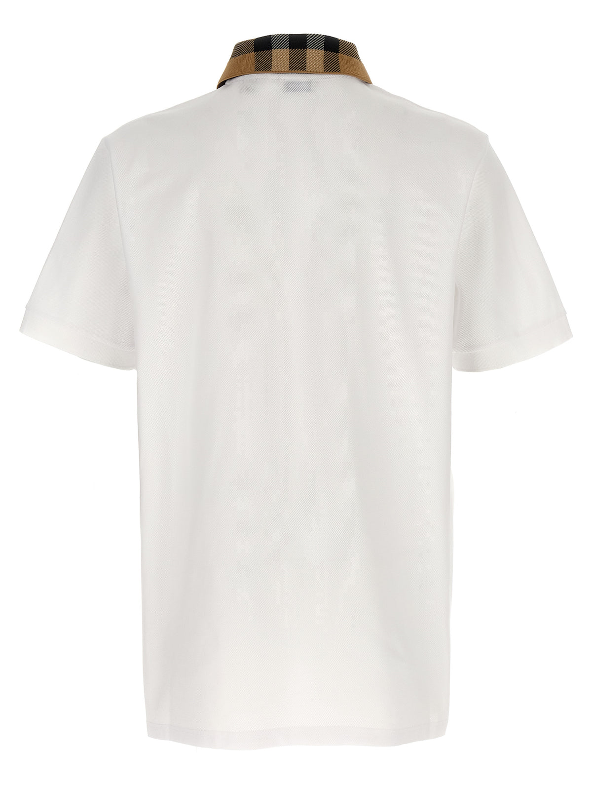 Burberry White Cotton Polo Shirt