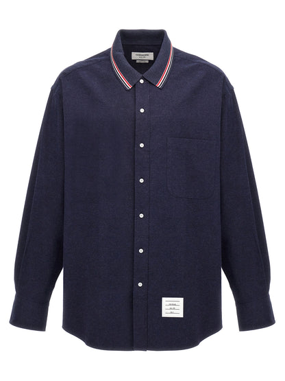 Thom Browne Blue Cotton Blouse