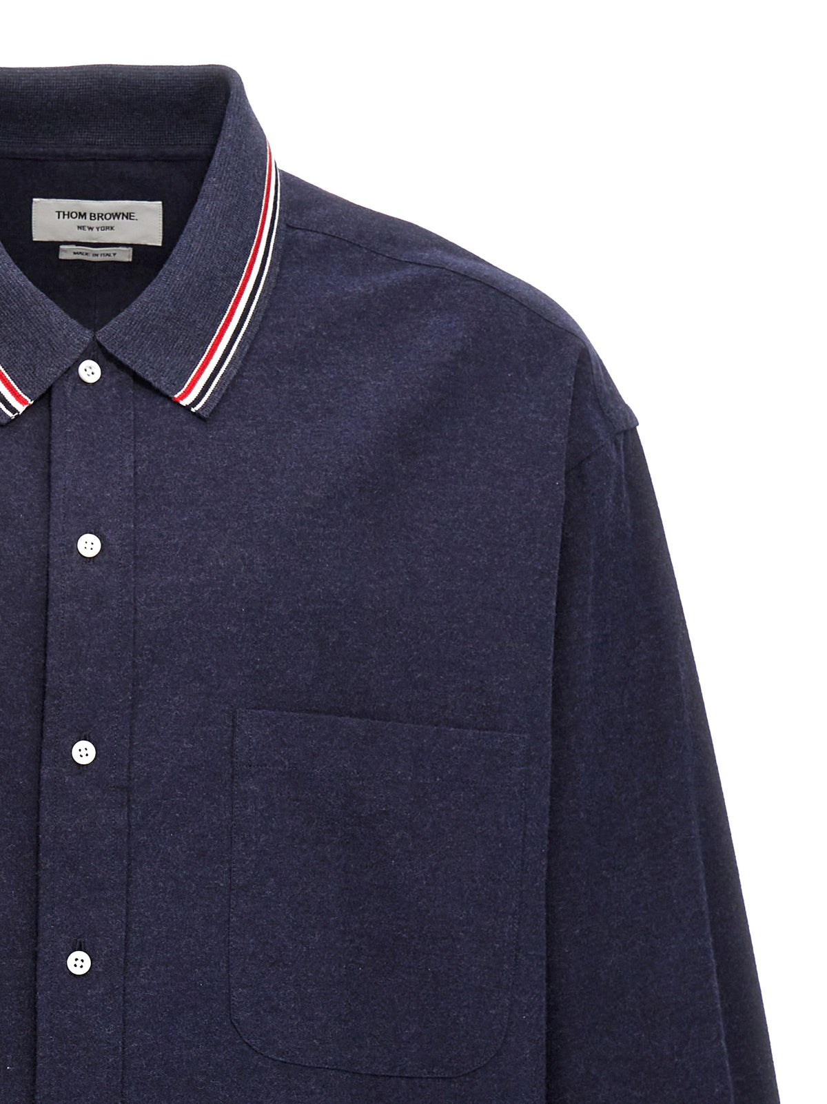 Thom Browne Blue Cotton Blouse