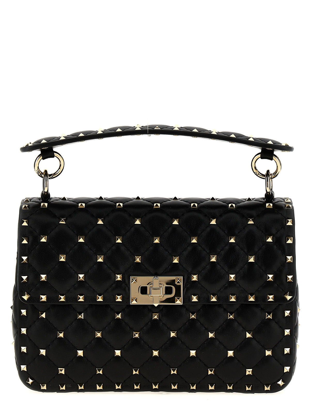 Valentino Garavani Black Lamb Leather Shoulder Bag