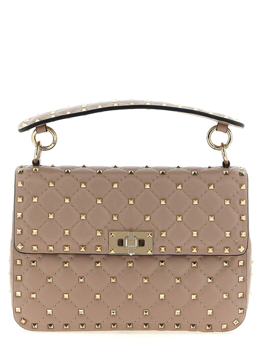 Shoulder Flap Clutch Bag by Valentino Garavani for women in lamb leather multicolor & pink features a distinguished silhouette, showcasing a secure flap and distinguished with versatile shoulder-strap, detachable-strap & handle for a distinguished finish.