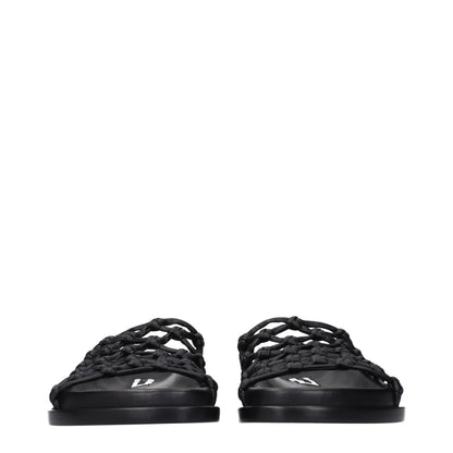 Clogs Slippers by Jil Sander for women in leather black presents a sumptuous silhouette, perfectly capturing the sumptuous essence of Women's Leather Clogs Slippers with its signature and .