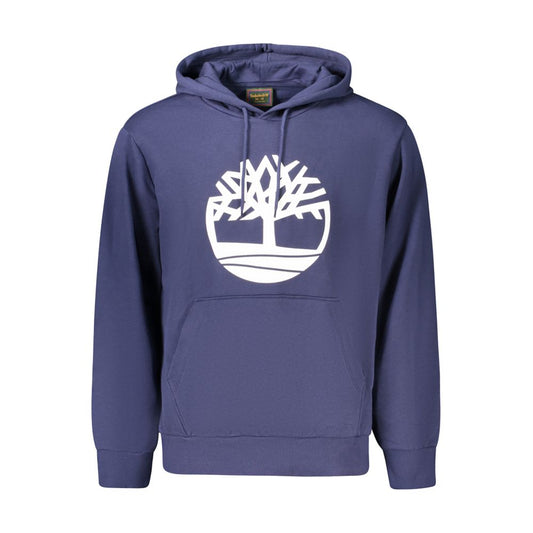 Sweatshirt Hoodie by Timberland for men in cotton blue & print features an dramatic silhouette, showcasing a sophisticated hooded neckline and dramatic for a refined, modern aesthetic.
