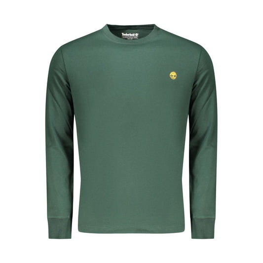 T-Shirt by Timberland for men in cotton green showcases a dramatic silhouette, elegantly detailed with a dramatic crew neckline and for a truly dramatic finish.
