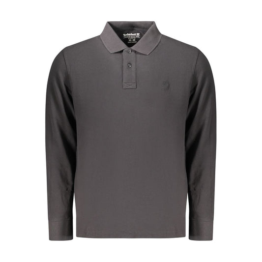 Polo Shirt by Timberland for men in cotton black presents a sleek silhouette, featuring a refined and for a sleek finish.