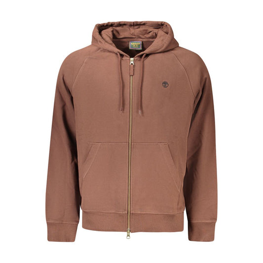 Sweatshirt Hoodie by Timberland for men in cotton brown features an avant-garde silhouette, showcasing a sophisticated hooded neckline and detail for a truly avant-garde finish.