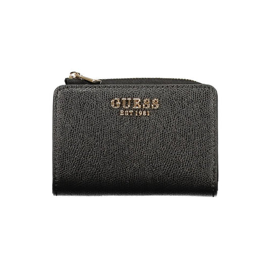 Cardholder Wallet by Guess Jeans for women in polyethylene black presents a refined silhouette, artfully capturing the essence of the Amorette Polyethylene Cardholder Wallet design with sophisticated card-organization coin-purse for a refined look.