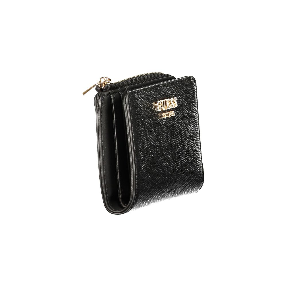 Cardholder Wallet by Guess Jeans for women in polyethylene black showcases a discerning silhouette, artfully capturing the essence of Amorette Polyethylene Cardholder Wallet with its functional card-organization coin-purse.