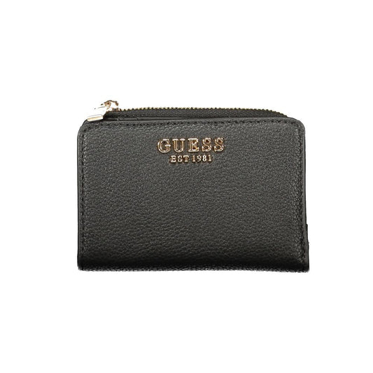 Wallet by Guess Jeans for women in polyethylene black presents a refined silhouette, artfully capturing the essence of the Polyethylene Wallet design with sophisticated coin-purse for a refined look.