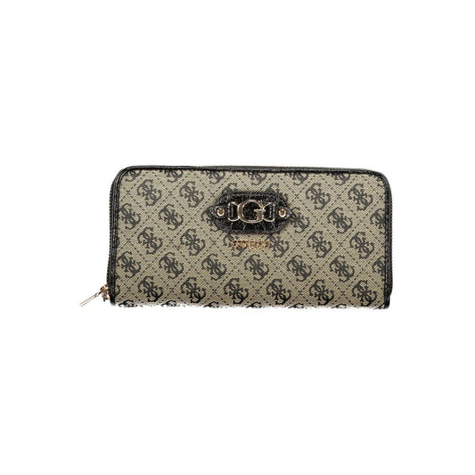Cardholder Wallet by Guess Jeans for women in polyester black showcases a enchanting silhouette, artfully detailed with the signature style of the Polyester Cardholder Wallet and functional card-organization coin-purse.