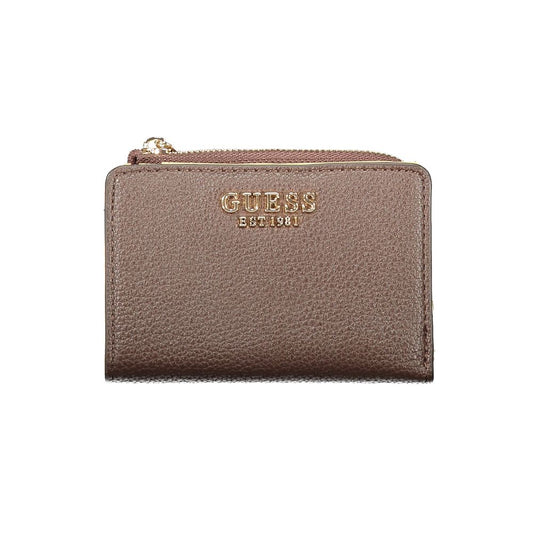 Cardholder Wallet by Guess Jeans for women in polyethylene brown presents a architectural silhouette from the Polyethylene Cardholder Wallet collection, showcasing architectural card-organization coin-purse for a architectural finish.