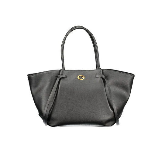 Handbag by Guess Jeans for women in polyethylene black features a exquisite silhouette, showcasing a secure snap & zipper and exquisite external-pockets & internal-pockets with versatile handle for a exquisite finish.