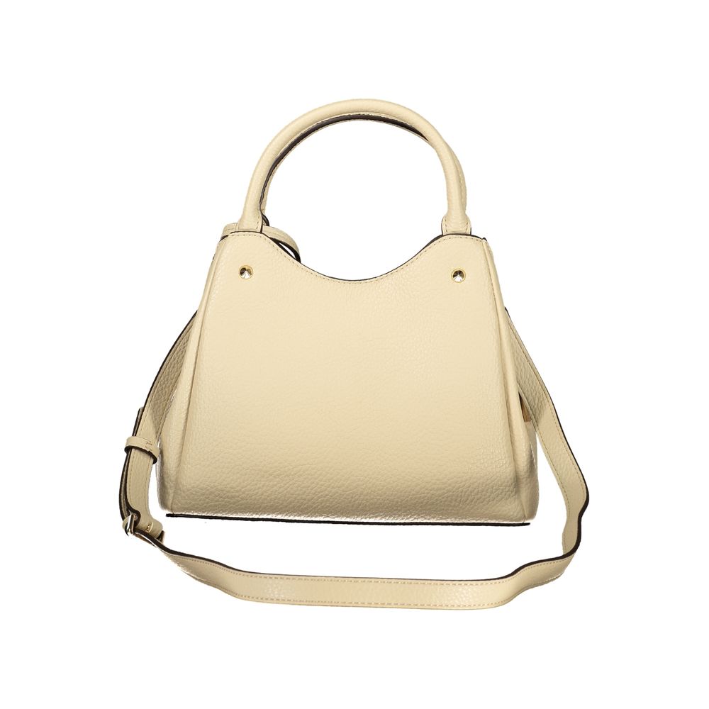 This Handbag by Guess Jeans for women in polyethylene and beige presents a sculptural silhouette featuring a secure snap & zipper, ample built-in-compartments, removable-pouch, internal-pockets & coin-purse, and versatile shoulder-strap, adjustable-strap & handle for a sculptural finish.