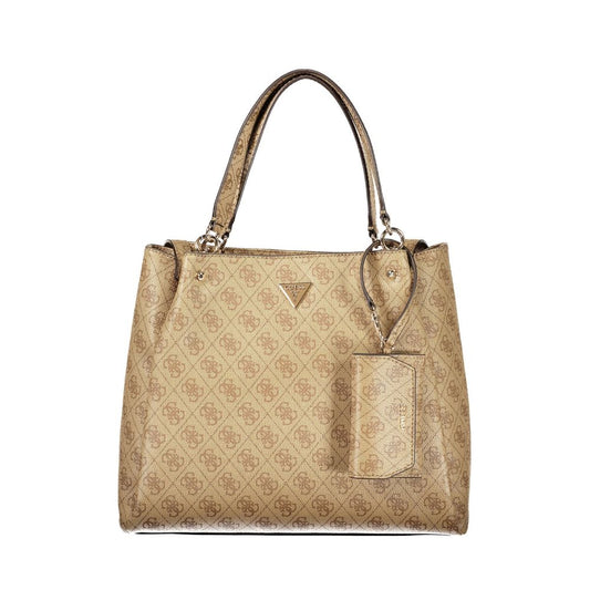 Handbag by Guess Jeans for women in polyethylene beige features a exquisite silhouette, showcasing a secure snap & zipper and exquisite built-in-compartments, document-holder, removable-pouch, external-pockets, internal-pockets & coin-purse with versatile handle for a exquisite finish.