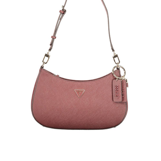 Handbag by Guess Jeans for women in polyethylene brown features a refined silhouette, showcasing a secure zipper, organized external-pockets, internal-pockets & cardholder, and versatile shoulder-strap & adjustable-strap for a refined finish.