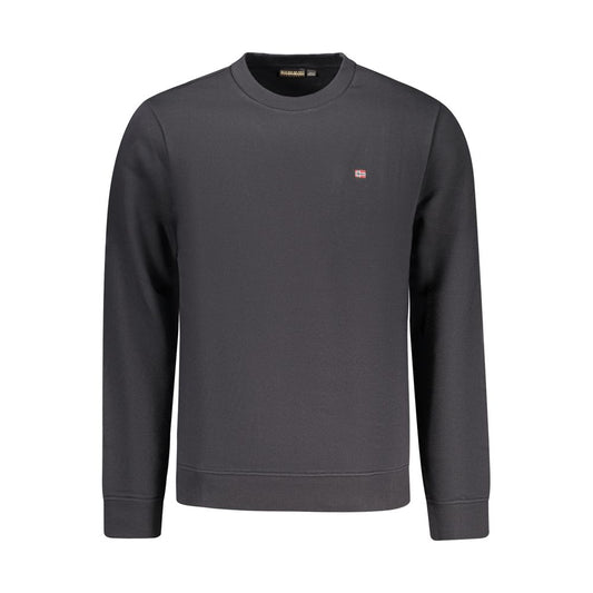 Sweatshirt by Napapijri for men in cotton black features an magnificent silhouette, showcasing a sophisticated crew neckline and detail for a truly magnificent finish.