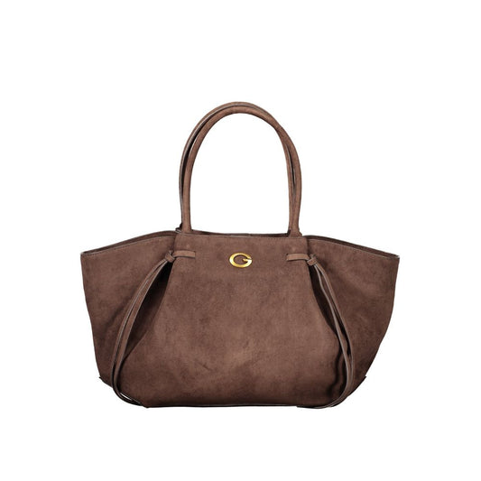 Handbag by Guess Jeans for women in polyester brown features a exquisite silhouette, showcasing a secure snap & zipper and exquisite external-pockets & internal-pockets with versatile handle for a exquisite finish.