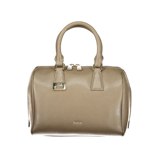 Travel Belt Pouch Handbag by Furla for women in leather green features a signature silhouette, showcasing a secure zipper and signature internal-pockets with versatile shoulder-strap, adjustable-strap & handle for a sophisticated look.