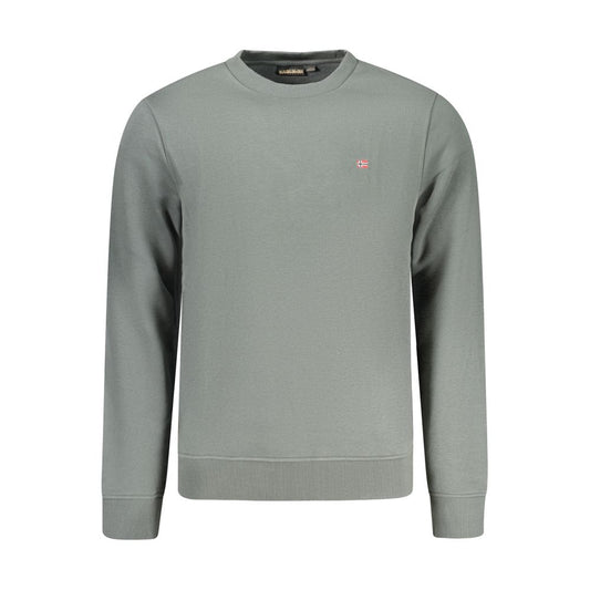Sweatshirt by Napapijri for men in cotton green features an magnificent silhouette, showcasing a sophisticated crew neckline and detail for a truly magnificent finish.