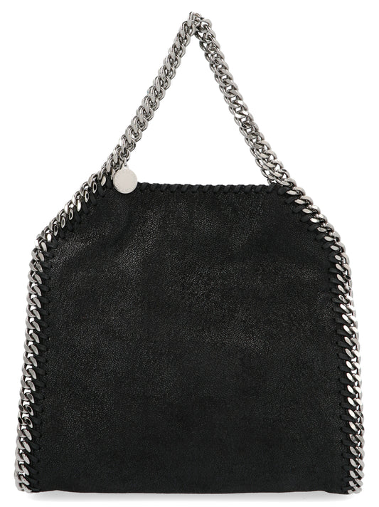 This Mini Handbag by Stella McCartney for women in polyester leather and black & silver presents a sculptural silhouette featuring a secure , ample , and versatile for a sculptural finish.