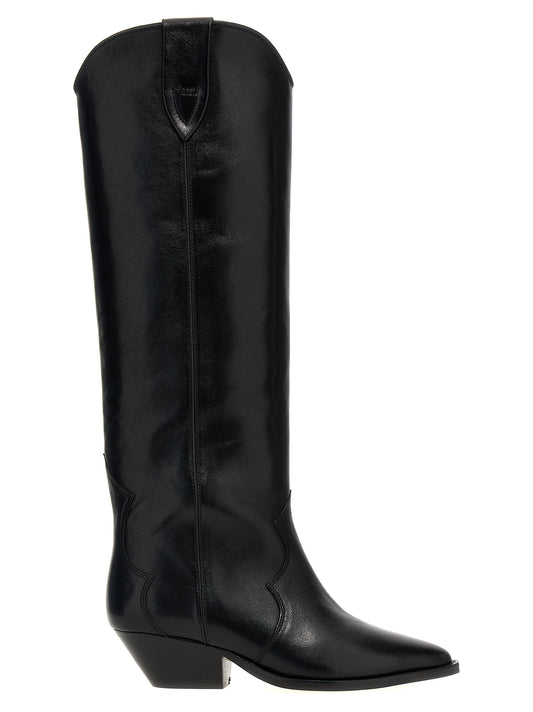 Cuban Chelsea Boots by Isabel Marant for women in calfskin leather black showcases a impeccable silhouette as Women's Calfskin Leather Cuban Chelsea Boots, artfully defined by a impeccable cuban-heel and a impeccable .