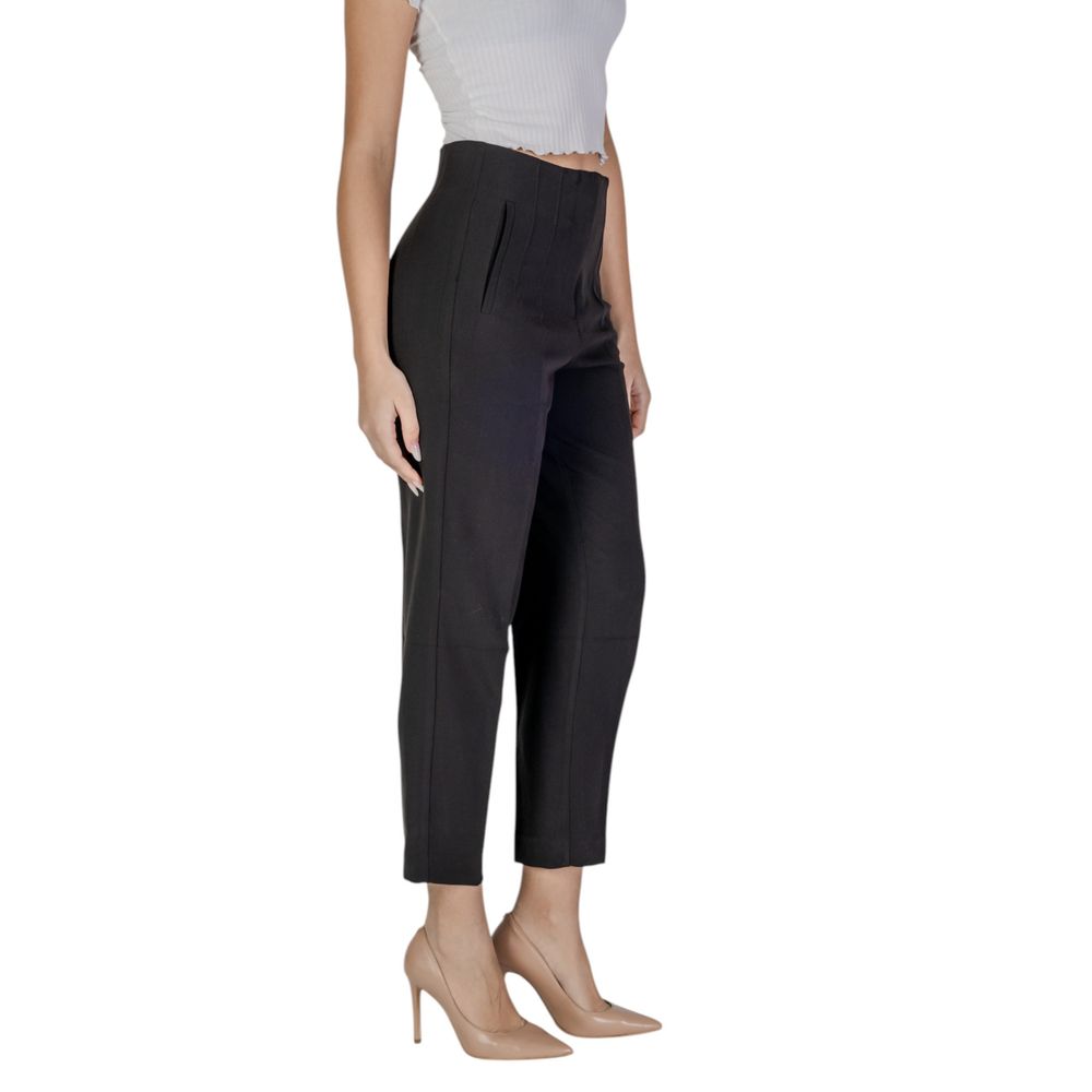 Trousers by Only for women in stretch polyester & viscose black features a tailored silhouette with a tailored , defined by its long and a sophisticated .