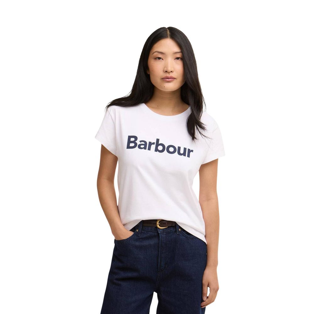 Barbour White Cotton T-Shirt