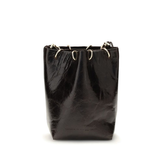 Bucket Pouch Handbag by Benedetta Bruzziches for women in bos taurus suede calf leather black features an sun-drenched silhouette, showcasing a secure , ample , and versatile for a truly sun-drenched finish.