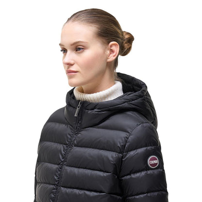 Hooded Overcoat by Colmar Originals for women in polyamide black features a cosy chic silhouette, artfully detailed with a sophisticated hooded neckline and premium thermal, lightweight, pockets, hooded & insulated for a cosy chic finish.