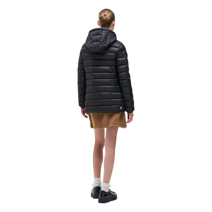 Hooded Overcoat by Colmar Originals for women in polyamide black features an satoral silhouette, showcasing a sophisticated hooded neckline and satoral thermal, lightweight, pockets, hooded & insulated for a premium, timeless look.