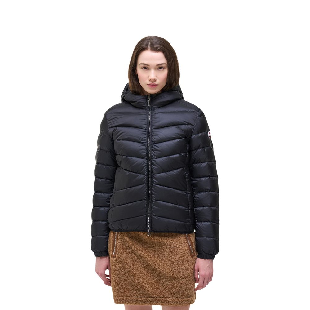 Hooded Overcoat by Colmar Originals for women in polyamide & duck down black features an satoral silhouette, showcasing a sophisticated hooded neckline and satoral thermal, lightweight, hooded & insulated for a premium, timeless look.
