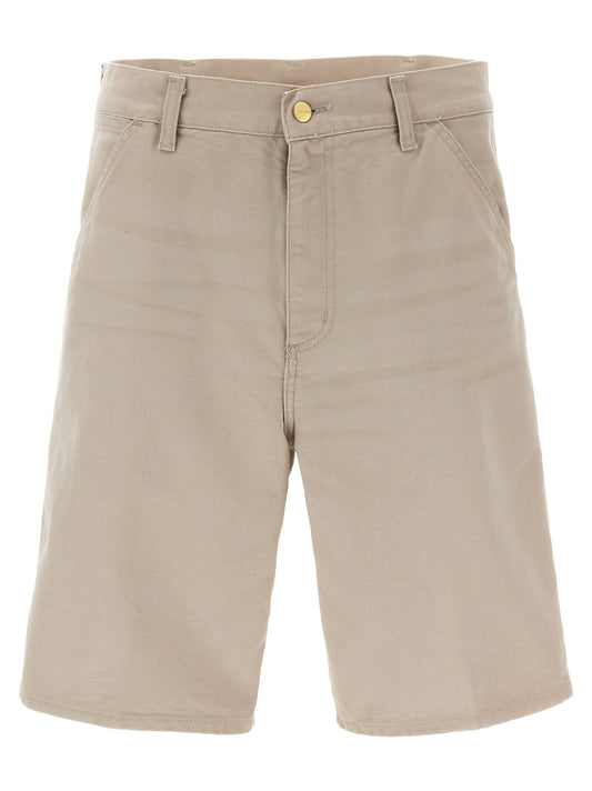 Bermuda Shorts by Carhartt Wip for men in organic cotton beige features an tailored silhouette, showcasing a tailored with a short and for a sophisticated look.